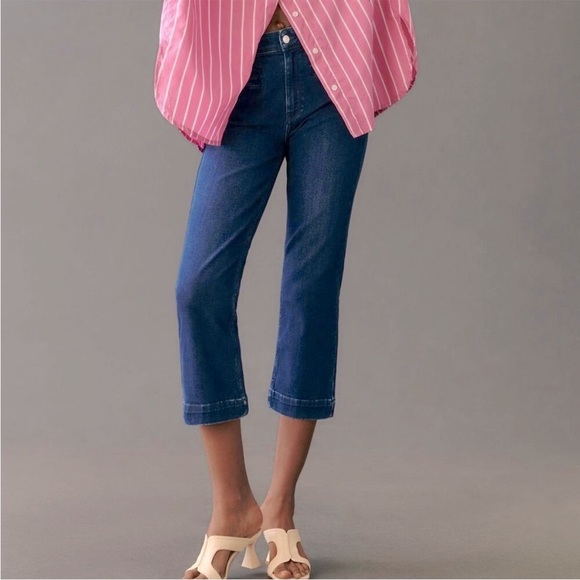 Anthropologie Maeve The Essential Slim High-Rise Straight Jeans Welt Pockets 26 - Picture 3 of 12